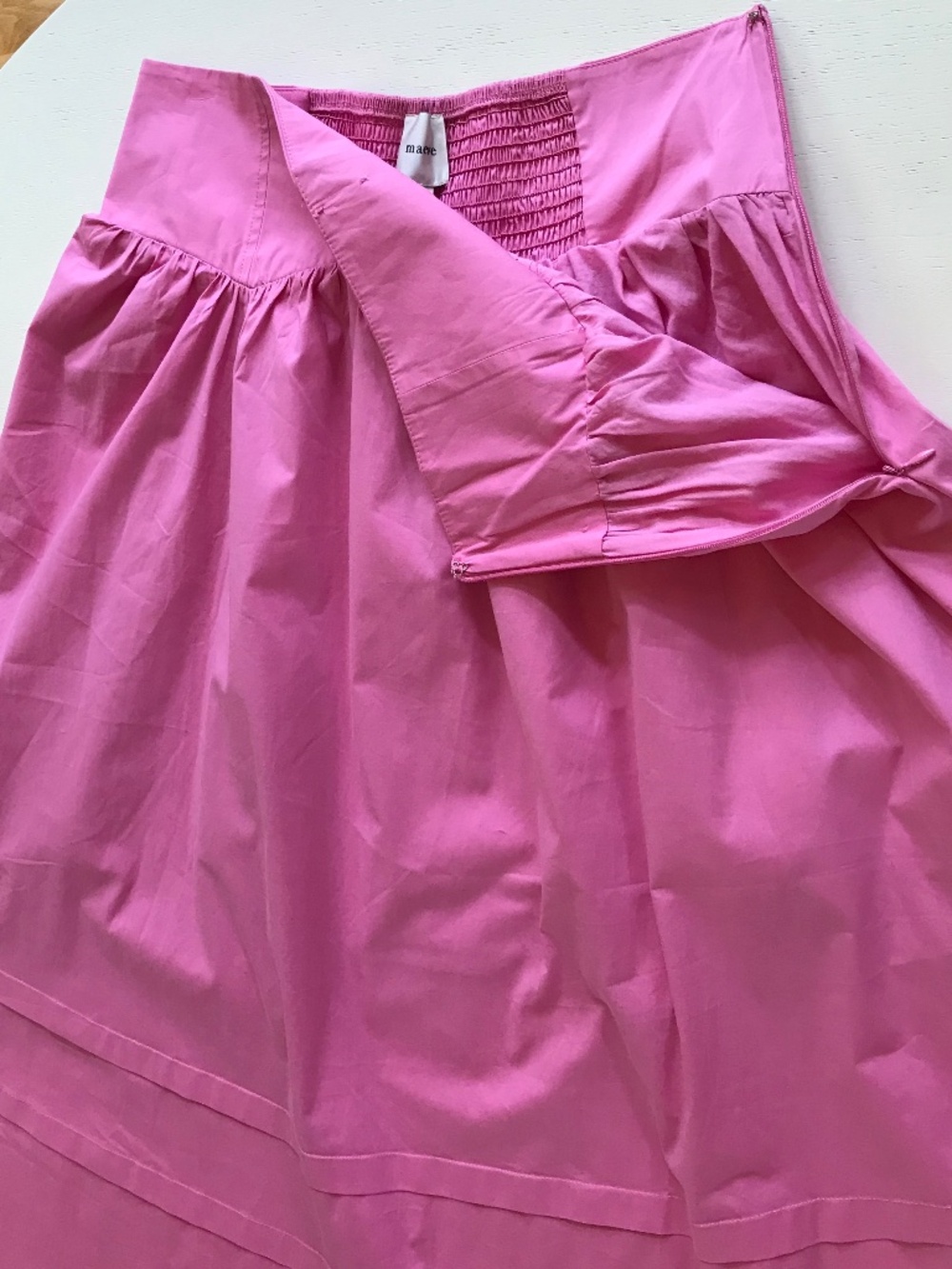 MAEVE BOHO-CHIC PINK BUTTON WAIST FLOWY MIDI SKIRT - Picture 6 of 15